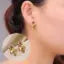 Micro gold plated ad diaomnd studder daily wear flower earring for girls