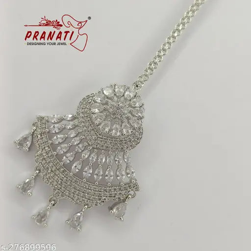 Premium Quality American Diamond AD CZ Maangtika Tika Tikuli
