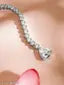 Maang Tikka for Women Beautiful AD/American Diamnd Studded Rhodium Plated Crystal Maang Tikka for Women and Girls