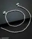 TRADITIONAL STRELING SILVER PLATED ANKLETS OF SIZE 10 INCH FOR GIRLS AND WOMEN