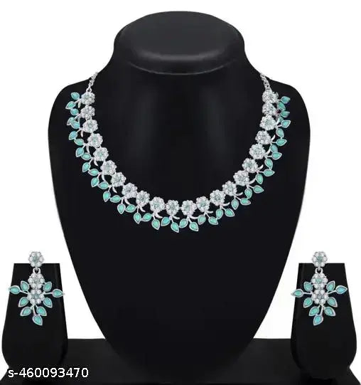 STONE NECKLACE WITH EARRING WOMAN JEWELLY SET