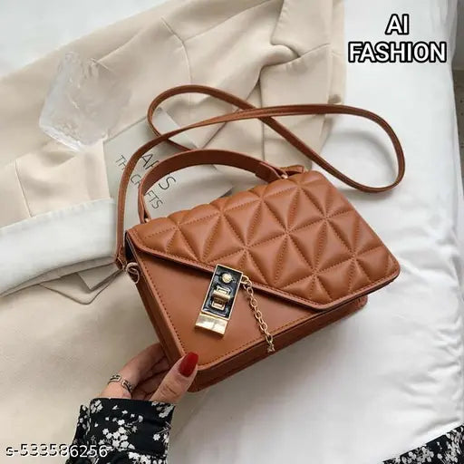 Women's PU Hand Bag Shoulder Bag Sling Bag | Ethereal Design |Embellished With Strap Perfect For Party Travel Or Daily Use For Girl