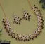 Rose Gold Plated Necklace set with Black color Kundan Jewellery Sets