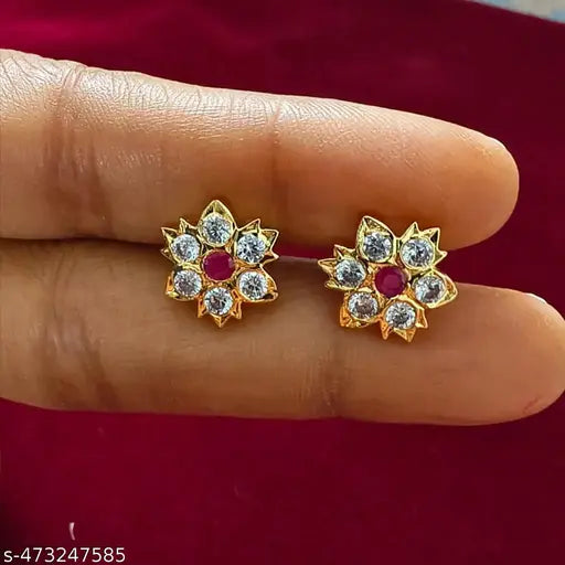 Gold Plated Ear Rings with Traditional Look