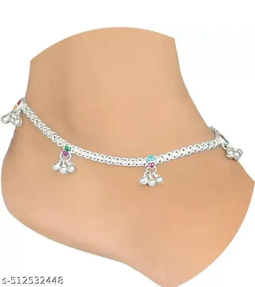 Payal chain with silver plated wedding and anniversary