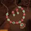 jewellery(Gold Plated Green-Pink Diamond),choker,necklace,jewellery set,indian wedding jewellery set,Maangalyam/Murukku,south,indian,maharastrian,highquality set for women girls