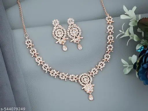 Elegants -Studded Jewellery Set for Women – Necklace & Earrings