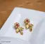 Micro gold plated ad diaomnd studder daily wear flower earring for girls