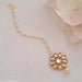 mery Craft Round Shape Flower Style Cute Kundan Maangtikka For Girls And Women