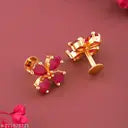 VR Fashion HUB American Dimond Alloy Gold Plated Traditional Stud Earring For Women and Girls