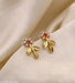 Micro gold plated ad diaomnd studder daily wear flower earring for girls